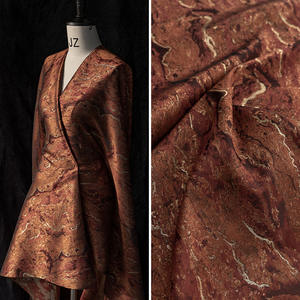 高品质双面提花面料裂纹图案编织纹理面料女式金属连衣裙面料 - Product Image 5