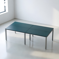 Bureau modulaire 4 personnes 240x120x75cm – Poste de travail informatique, table de bureau, bureau de centre d'appels, poste de travail en îlot
