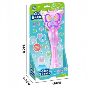 EPT Schmetterlings-Seifenblasenstab mit LED-Lichtern & Musik, Sommer-Outdoor-Seifenblasen-Spielzeug für Mädchen, Kindergeburtstags-Geschenk - Product Image 2