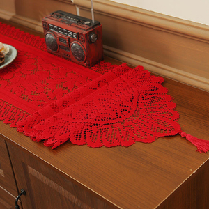 <span class=keywords><strong>Caminos</strong></span> <span class=keywords><strong>de</strong></span> <span class=keywords><strong>Mesa</strong></span> Navideños <span class=keywords><strong>de</strong></span> <span class=keywords><strong>Crochet</strong></span> con Diseño Floral y Cuadrados <span class=keywords><strong>de</strong></span> Malla, Reutilizables, <span class=keywords><strong>para</strong></span> Decoración del Hogar y Bodas - Product Image 4