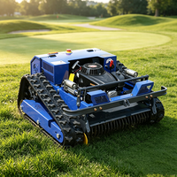 Tondeuse à gazon robotisée télécommandée de qualité industrielle et DIY, bleue, pour l'agriculture et le jardin
