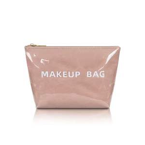 Bolsa de Cosméticos Portátil de PVC Ecológica, Textura de Papel DuPont, Gran Capacidad, Cierre de Cremallera, Diseño de Letras - Product Image 5