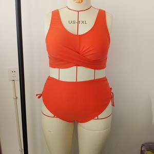 Nuevo Bikini Multicolor <span class=keywords><strong>para</strong></span> Mujer de Talla Grande, Sexy, <span class=keywords><strong>para</strong></span> Mujeres Curvilíneas de 100 kg, Traje de Baño Sexy de Dos Piezas <span class=keywords><strong>para</strong></span> Playa - Product Image 5