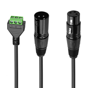 Adattatore XLR a <span class=keywords><strong>3</strong></span> Pin Maschio/Femmina Senza Saldatura, Blocco Terminale Verde per Cavo Audio Stereo, Microfono e Altoparlante, Conduttore in Rame Puro PVC - Product Image 2