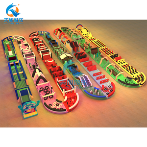 Pista de Obstáculos Inflable Gigante Portátil, Tobogán, Juegos Deportivos de Salto, Carreras Largas en Interiores, Desafío Extremo - Product Image 2