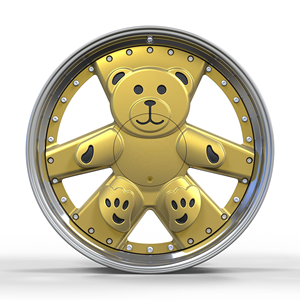 JIANGCHEN 16-24 pouces, jantes en alliage forgé en deux parties, centre brossé transparent, roues Teddy Bear 5x114.3 pour Ferrari - Product Image 2