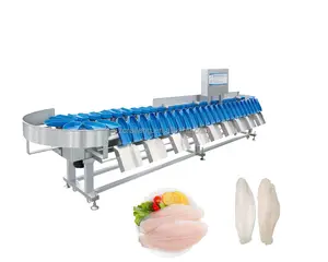 Basa fish weight classifier sorter gram weight discriminator frozen basa fish pieces fresh basa fish