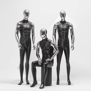 High-End erkek giyim mağaza manken siyah kas erkek mankenler fiberglas adam bebekler - Product Image 3