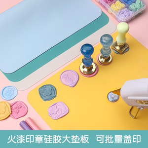 Grand tapis en silicone pour comptoir, couleurs nordiques, lavable, pour tampons de cire DIY - Product Image 4