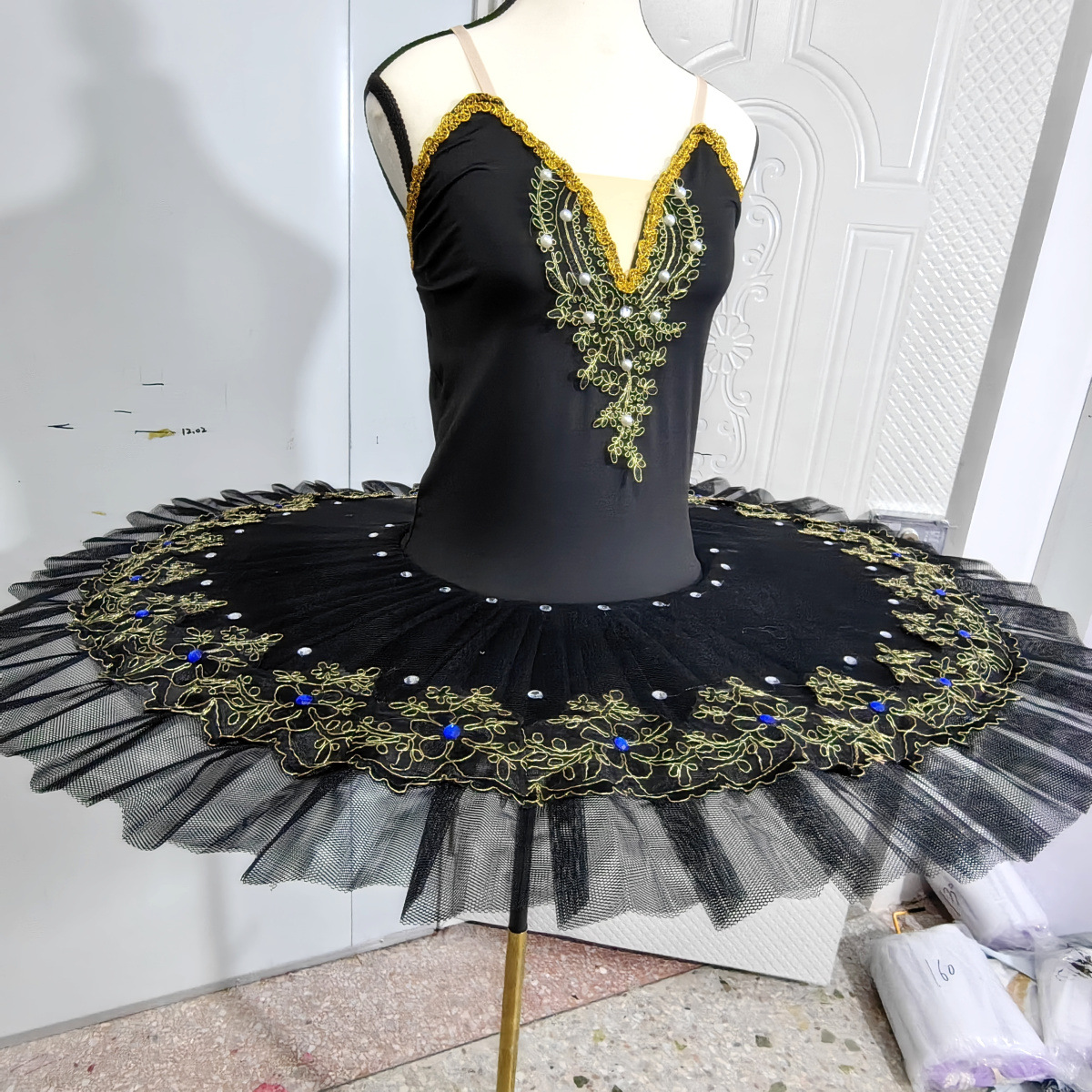 Yk729 Black Velvet Ballet Tutu - Elegant Dancerwear Yk729 Black Velvet Ballet Tutu - Elegant Dancerwear