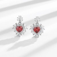 WICKMAN Fabriqué en Chine, Parure de bijoux tendance haut de gamme en plaqué or 14K, avec zircon de type cœur et effet sonore vibrant, comprenant boucles d'oreilles, collier et bague