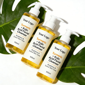 Nettoyant visage éclaircissant au curcuma et à l'acide kojique pour les taches brunes et l'acné, marque privée OEM - Product Image 4