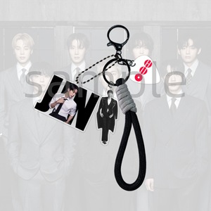 พวงกุญแจอะคริลิค K-pop 3 ชิ้น ลาย <span class=keywords><strong>JK</strong></span> V RM JIMIN รูปทรงสี่เหลี่ยมผืนผ้า พร้อมสายคล้องโทรศัพท์ น้ำหนักเบา ทันสมัย ของที่ระลึกสำหรับแฟนคลับ - Product Image 4