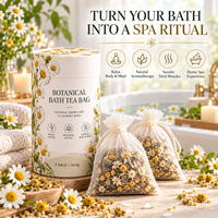 Sachets de bain botaniques personnalisés pour spa – Mélange naturel de fleurs et d'herbes : Pétales de rose, camomille, lavande, eucalyptus pour bain relaxant