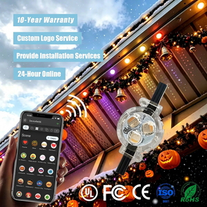 Luces LED de Píxeles Permanentes para Exteriores RGBW de 12V 24V IP68, 200 pies, 300 pies, 500 pies, Sincronización con Música, Luces Navideñas con Riel de Aluminio - Product Image 1