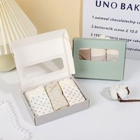 Coffret Cadeau de Luxe Haut de Gamme pour Sous-vêtements Féminins, avec Fenêtre, Pliage en Trois, Impression en Relief et Fermeture Magnétique