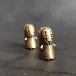 จี้โนะเฟซ คาโอนาชิ ทำจากทองแดงอย่างดี อุปกรณ์ DIY สำหรับพวงกุญแจ มีด สายคล้องคอ สร้อยข้อมือพาราคอร์ด ลูกปัด - Product Image 3