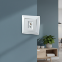 Enchufe de Pared Universal para TV de 1 Salida, Enchufe de Suelo Pop Socket de 16A