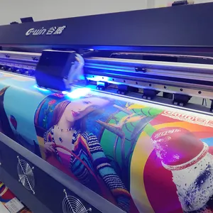 10 pies 3,2 metros rollo de gran formato a rollo impresora digital ECO-solvente máquina de impresión de papel de pared con velocidad rápida