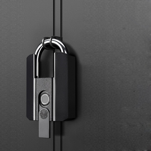 Black Zinc Alloy Biometric Padlock High Security Fingerprint Smart Cabinet Locker Door <strong>Lock</strong> Pad <strong>Lock</strong> With Key TTlock <strong>App</strong> - Product Image 5