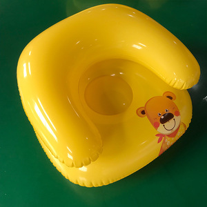 Canapé gonflable pour enfants, ours jaune, siège de bain pour bébé en PVC, siège gonflable pour la maison - Product Image 1