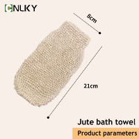 Gant de bain exfoliant en jute naturelle, gant de douche écologique en fibre de jute pour éliminer les peaux mortes, spa à domicile