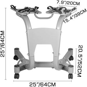 Dumbbell <strong>Stand</strong> 330LBS Adjustable Dumbbell <strong>Stand</strong> Rack Metal Dumbbell Holder <strong>Weight</strong> Rack Storage <strong>Stand</strong> W/Wheels <strong>for</strong> Gym - Product Image 2