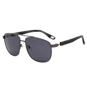 Unisex Pilot Sunglasses Rectangle Metal Frame Full Rim Polarized Lenses 100% UV Protection for Outdoor Activities Adult - Product Image 4