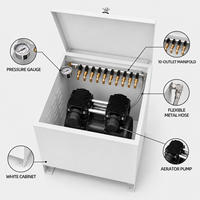 Pompe à air à entraînement sans huile haute efficacité pour eaux profondes, 10 diffuseurs, avec armoire silencieuse pour bassin et lac jusqu'à 5 acres