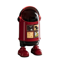 Poubelle à pédale de grande capacité 18L, design robot de dessin animé, pour cuisine, meubles, salon, chambre, bureau, hôtel