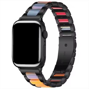 Bracelet de montre en acier inoxydable et résine de luxe pour <span class=keywords><strong>Apple</strong></span> <span class=keywords><strong>Watch</strong></span> Series 10 9 8 <span class=keywords><strong>7</strong></span> - Product Image 2