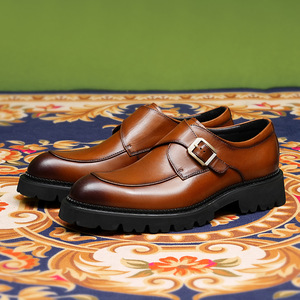 Chaussures plates décontractées et habillées DSYX pour hommes, en cuir véritable respirant, légères, à enfiler, pour affaires et mariages, avec semelle extérieure en caoutchouc - Product Image 5