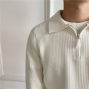 Design Sense Sweater POLO para hombre 24 Otoño/invierno Nueva versión coreana Camiseta suelta - Product Image 2