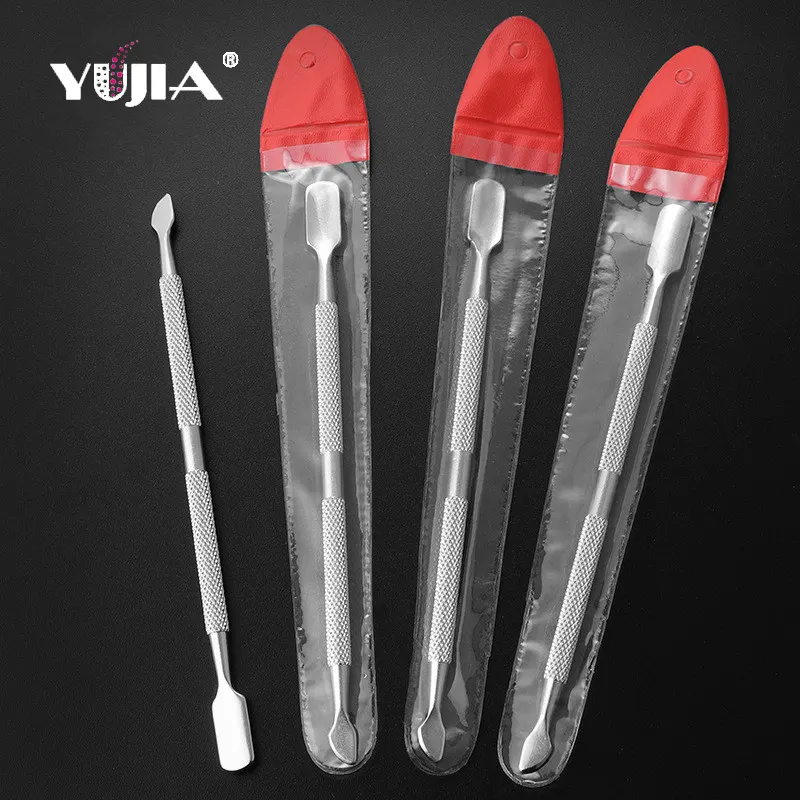 Professionele Nail Cuticle Remover Pusher Dubbele Kop Nagel Dode Huid Pusher