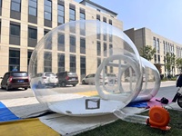 Tente bulle gonflable transparente flocon de neige QY, en PVC, 5x3x3M, vente chaude usine, Chine