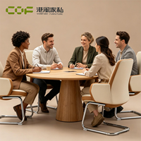 Chaise de bureau ergonomique moderne à dossier haut en cuir PU avec soutien lombaire pour salles de conférence et salles à manger