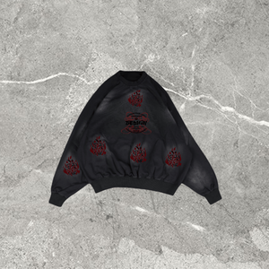 Sweat-shirt surdimensionné personnalisé pour homme, imprimé personnalisé, streetwear délavé à l'acide, sweat-shirt décontracté noir - Product Image 2