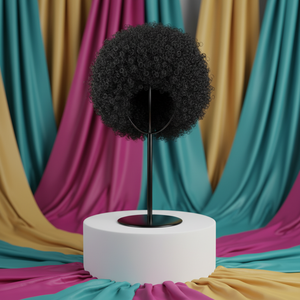 Europe, Amérique, Afrique : Meilleure vente – <span class=keywords><strong>Chignon</strong></span> afro bouclé et volumineux en dentelle complète avec frange rideau, en fibre basse température, couleur OMBRE, effet chenille, petit modèle - Product Image 6