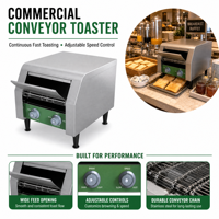 Grille-pain de comptoir portable à chaîne, idéal pour les cuisines et les supermarchés, avec quantité minimale de commande ultra-faible