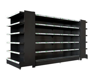 Étagères de supermarché multifonctionnelles OEM personnalisées avec rails porte-étiquettes, présentoir métallique pour la gestion des prix de détail - Product Image 4