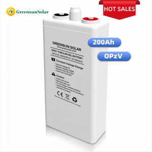 Greensun長寿命メンテナンスフリーディープサイクル管状ジェルバッテリーOPZV <span class=keywords><strong>2V</strong></span> 500Ah 600Ah 800Ah 1000Ah 2000Ah 3000Ah