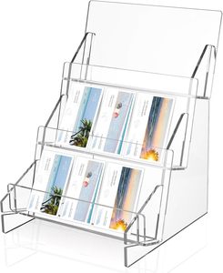 3-Tier Acrylic thiệp chúc mừng hiển thị đứng Nhà cung cấp truy cập thiệp chúc mừng tổ chức bưu thiếp hiển thị giá bán lẻ hiển thị kệ - Product Image 1