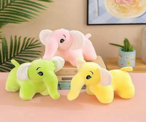 Simpatici peluche a forma di elefante da 21 cm, morbidi animali di peluche per la decorazione della cameretta dei bambini, design moderno, regalo unisex per bambini - Product Image 3