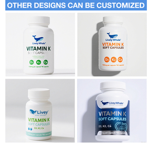 Lively Whale Cálcio D3 K2 Softgels OEM ODM Private Label Adulto Óssea Saúde Fórmula Original Factory - Product Image 6