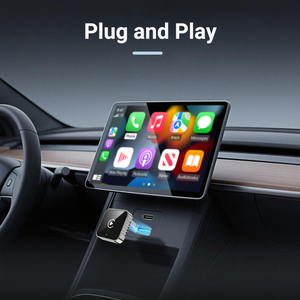อะแดปเตอร์ไร้สาย CarPlay Android 2025 รุ่นใหม่ สมาร์ทออโต้ ติดตั้งง่ายแบบ Plug&Play เชื่อมต่อ <span class=keywords><strong>BT</strong></span> WiFi ได้เสถียร อัปเกรด OTA ได้ ใช้ได้กับรถยนต์ 99% - Product Image 2