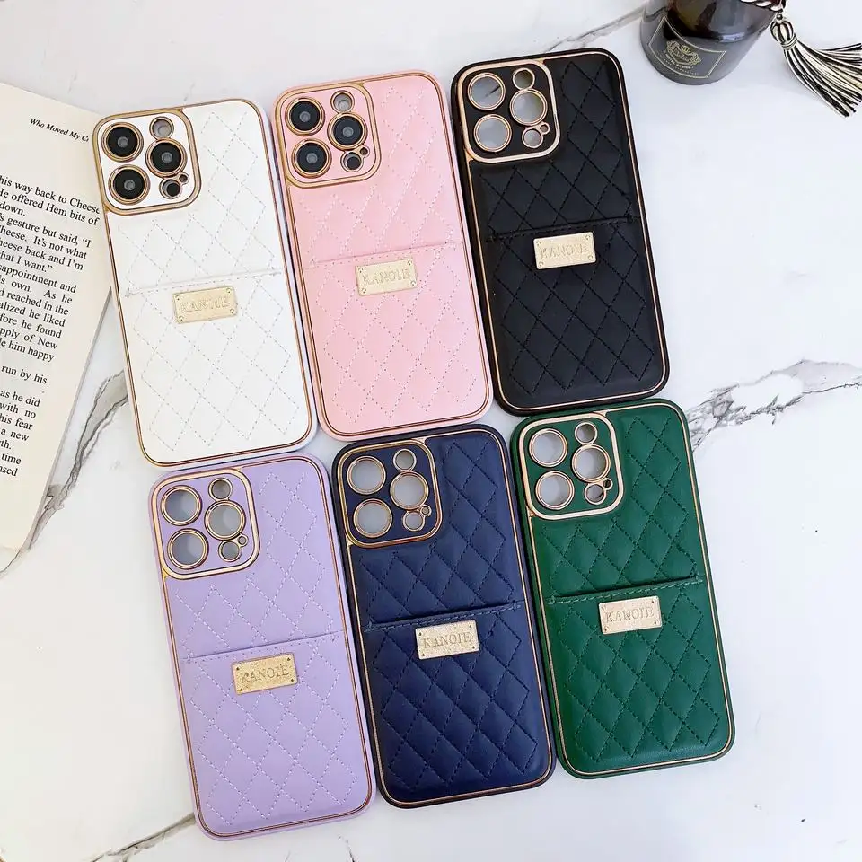 Small incense Meg Insert Card case for iPhone14 13 12 1pro phone case electroplated fine hole mobile phone protection case