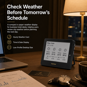 Kylendar Mini Station Météo de Voyage 4,2 pouces à Écran E-Paper, Calendrier de Bureau Compact pour la Préparation de Voyages d'Affaires et la Vérification des Prévisions Hôtelières - Product Image 4