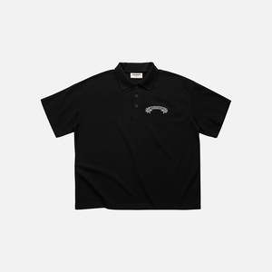 เสื้อโปโล MONO Premium Boxy สีดำ ผ้าถักปิเก้ ทรงหลวม แขนสั้น แฟชั่นมินิมอล - Product Image 1
