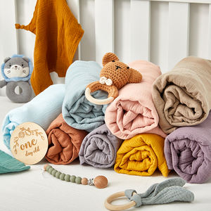 Drap-Housse Coton Mousseline Neutre pour Lit Bébé, Housse de Matelas Solide pour Berceau - Product Image 5