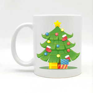 Color blanco tazas con cuchara para magicas de colores de cerámica 11 oz por mayor blancas tazas para sublimar - Product Image 4